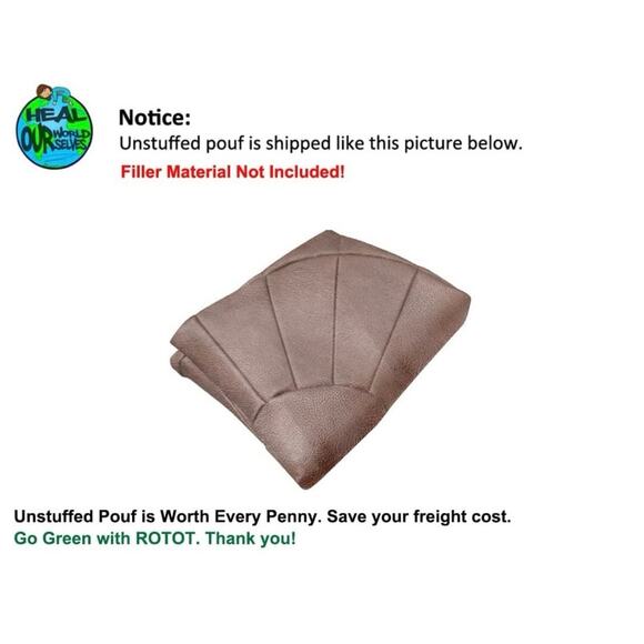 ROTOT Decorative Pouf, Ottoman, Bean Bag Chair,Foot Rest, Storage Unstuffed NEW - Picture 6 of 11